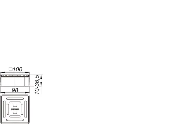 Aufsatz DallDrain Select, 100 x 100 mm