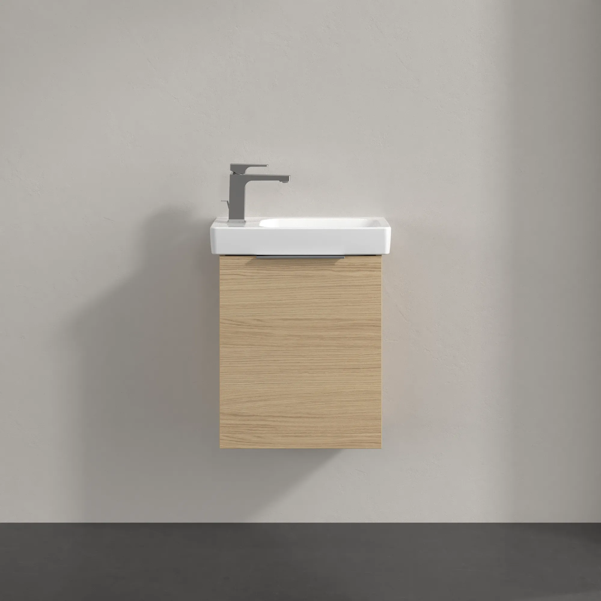 Villeroy & Boch Waschtischunterschrank „Architectura“ 430 × 520 mm Nordic Oak, Anschlag links