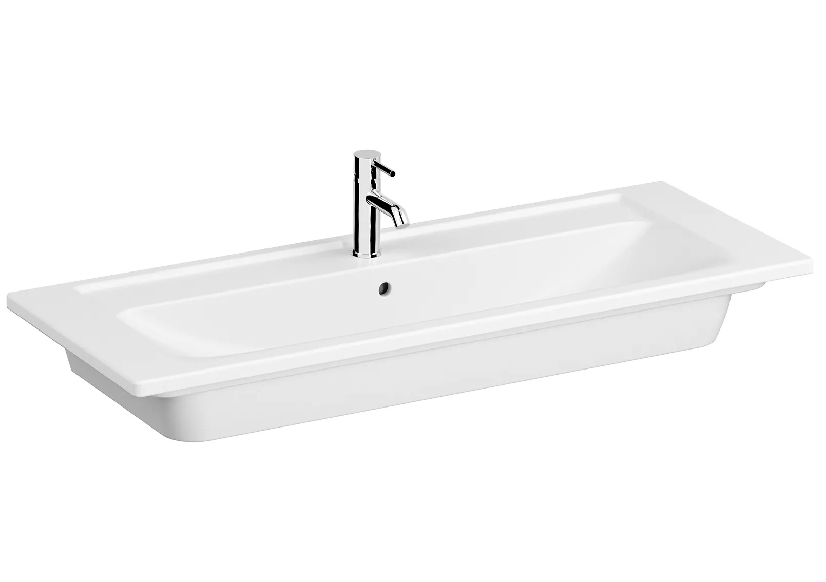 VitrA Integra Möbelwaschtisch 120 x 47 cm Weiß Hochglanz VitrA Integra Möbelwaschtisch 120 x 47 cm Weiß Hochglanz