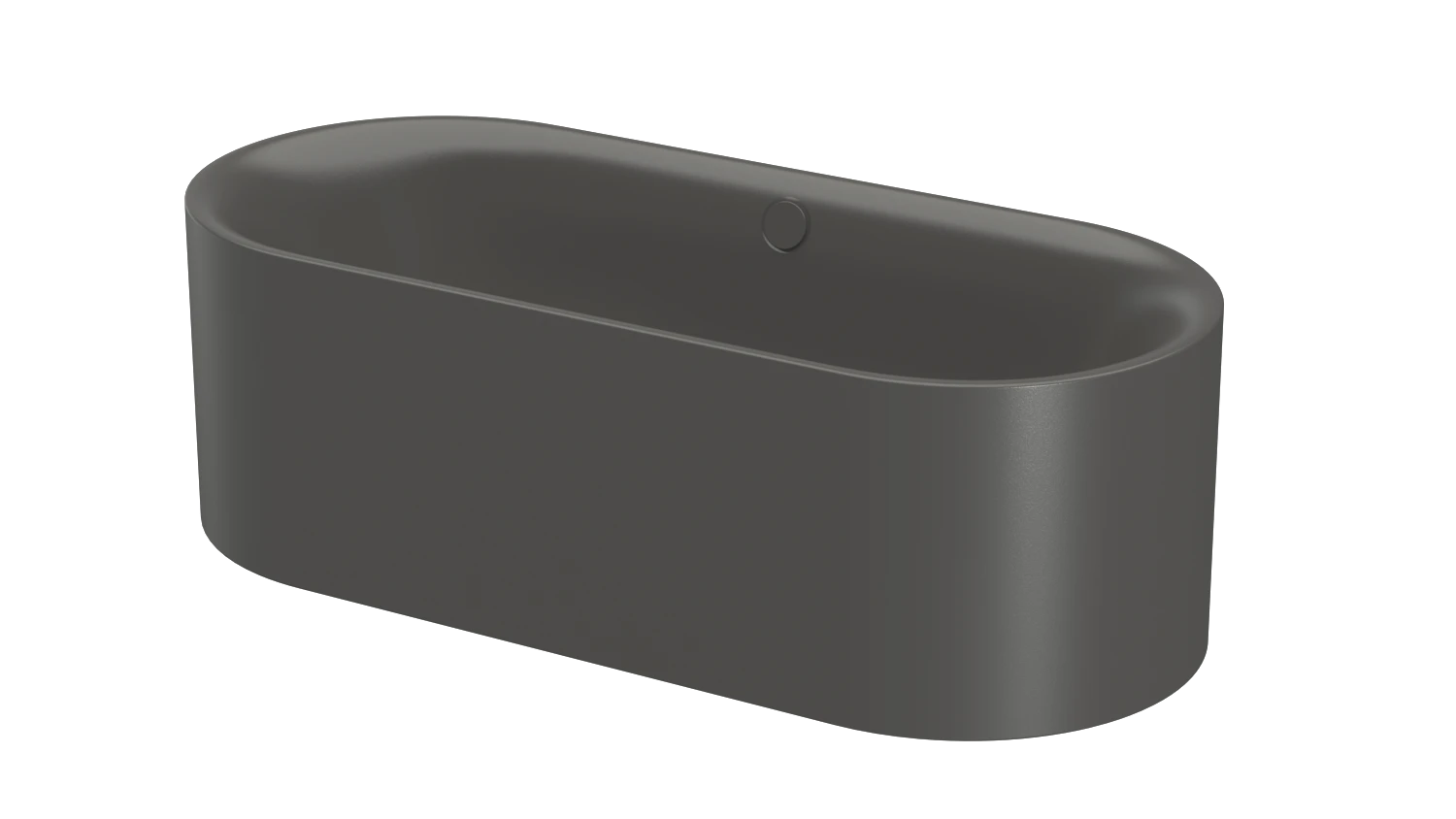 Bette oval Badewanne „BetteLux Oval Silhouette“ 180 × 80 cm in Anthracite