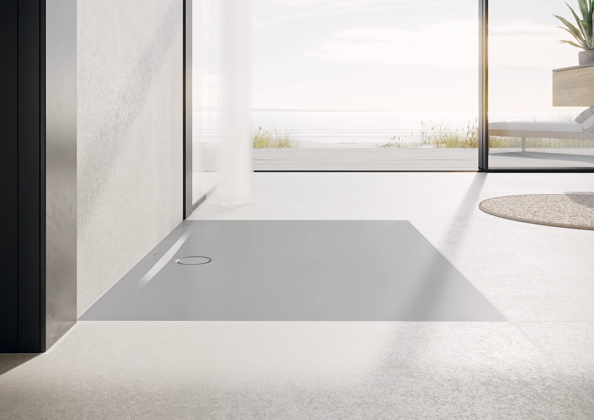 Kaldewei SUPERPLAN ZERO Duschfläche, alpinweiß, 900 x 1200 mm, 20 mm tief, bodeneben, Secure Plus Antislip