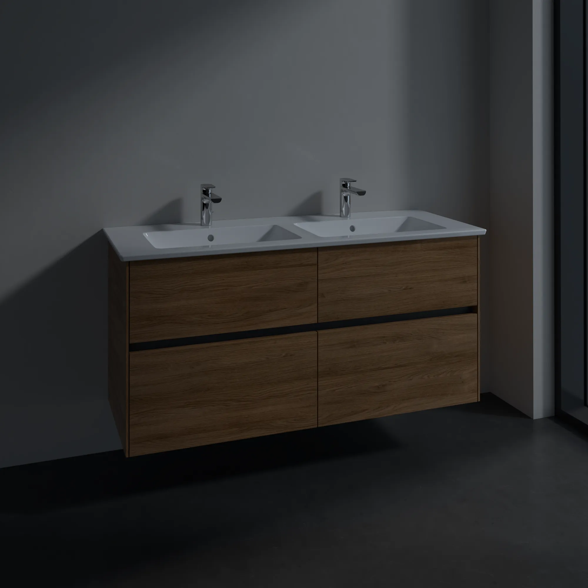 Villeroy & Boch Waschtischunterschrank „Collaro“ 1261 × 610 × 480 mm Kansas Oak, ohne Beleuchtung, für Becken mittig Villeroy & Boch Waschtischunterschrank „Collaro“ 1261 × 610 × 480 mm Kansas Oak, ohne Beleuchtung, für Becken mittig