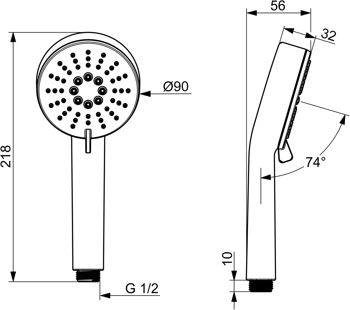 HansaBASIC Handbrause HansaBASIC 5562 3-strahlig Chrom HansaBASIC Handbrause HansaBASIC 5562 3-strahlig Chrom