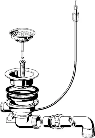 Viega Ablaufventil für Spülen Modell 7139.16 in Kunststoff weiss 11,4 cm