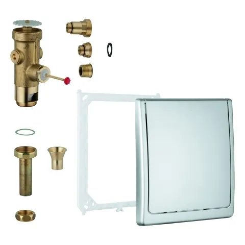 WC-Druckspüler 42901, Wandeinbau, Austauscharmatur für 622.03.200 (G¾) 623.03.200 (G¾) 669.03.200 (G¾) 668.03.200 (G¾) 670.03.200 (G¾), mit Classic-Abdeckplatte 220 x 255 mm WC-Druckspüler 42901, Wandeinbau, Austauscharmatur für 622.03.200 (G¾) 623.03.200 (G¾) 669.03.200 (G¾) 668.03.200 (G¾) 670.03.200 (G¾), mit Classic-Abdeckplatte 220 x 255 mm