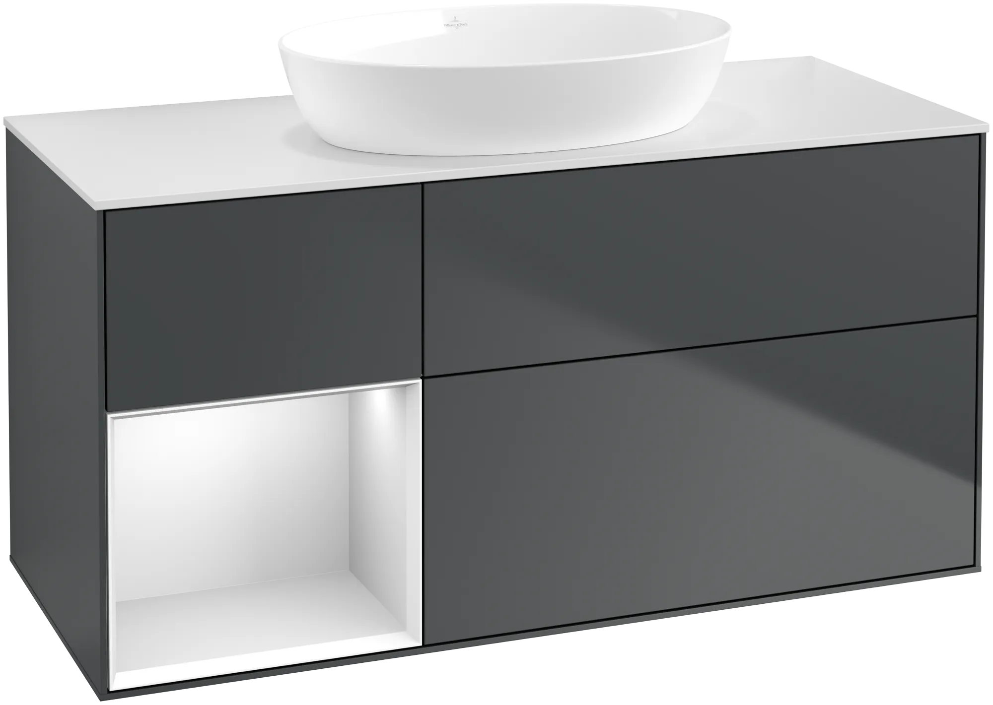 Villeroy & Boch Finion Waschbeckenunterschrank FA6, 1200x603x501mm, Midnight Blue Matt / White Matt