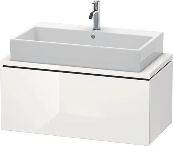 Duravit Waschtischunterschrank wandhängend „L-Cube“ 92 × 40 × 47,7 cm Weiß Hochglanz
