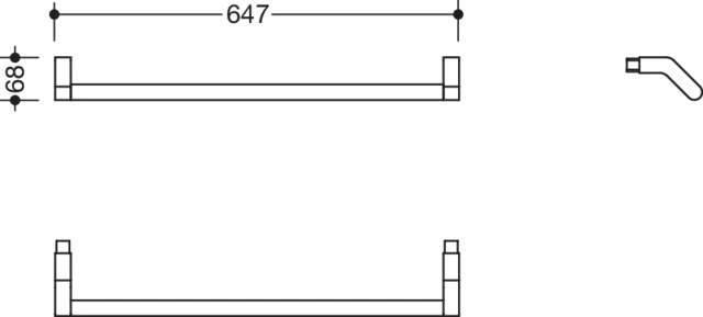 Waschtisch Haltegriff, d:25mm, plvb weiß tiefmatt Waschtisch Haltegriff, d:25mm, plvb weiß tiefmatt