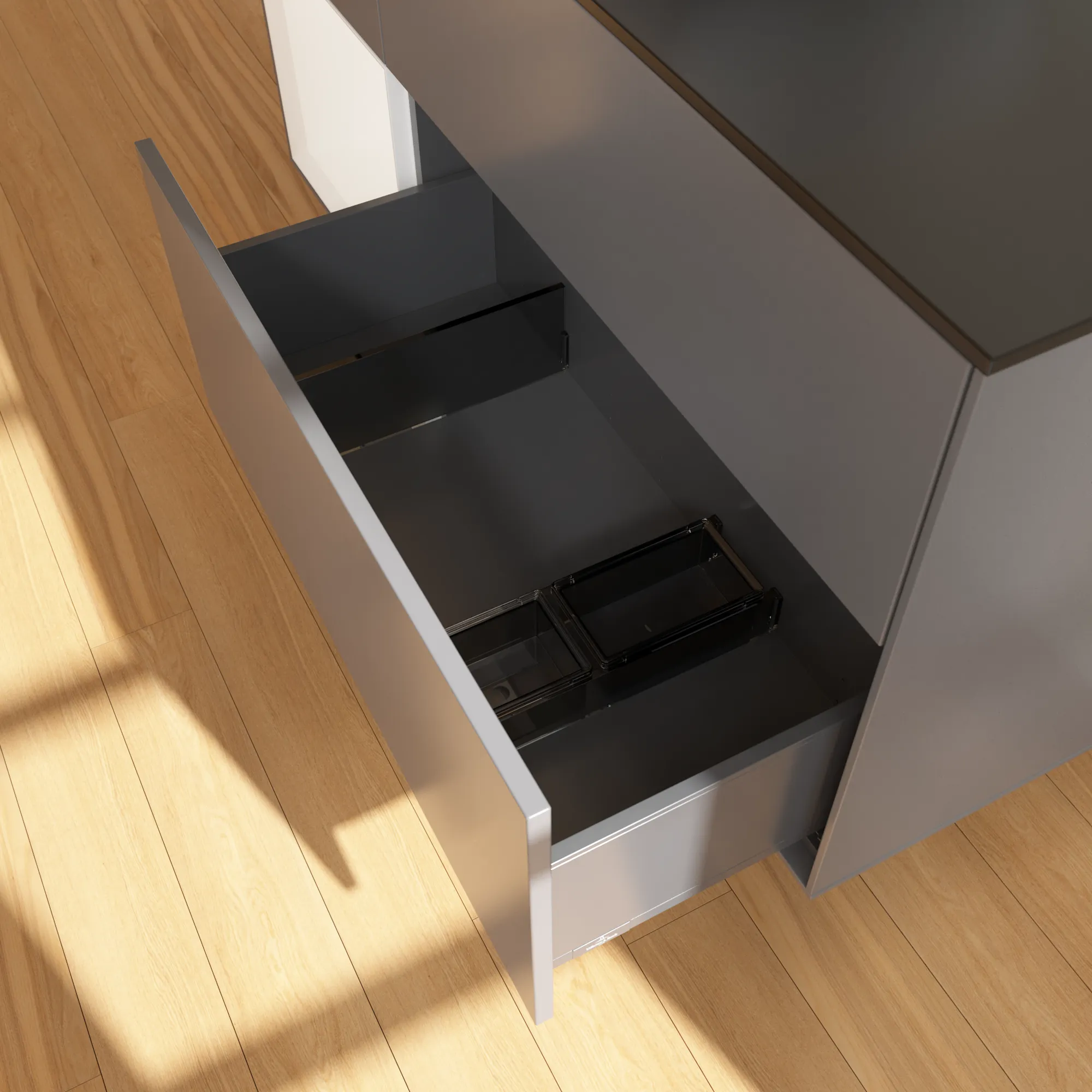 Villeroy & Boch Waschtischunterschrank „Finion“ für Schrankwaschtisch 1200 × 603 × 501 mm Anthracite Matt Lacquer, für Becken mittig