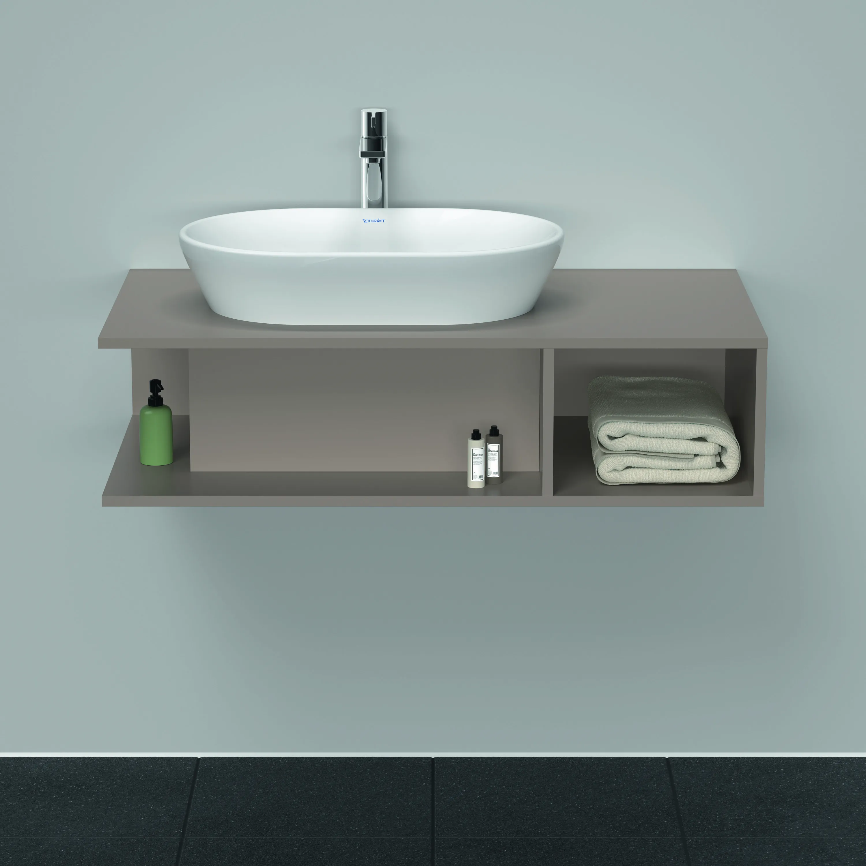 Duravit Waschtischunterschrank wandhängend „D-Neo“ 100 × 26 × 55 cm Basalt Matt Duravit Waschtischunterschrank wandhängend „D-Neo“ 100 × 26 × 55 cm Basalt Matt