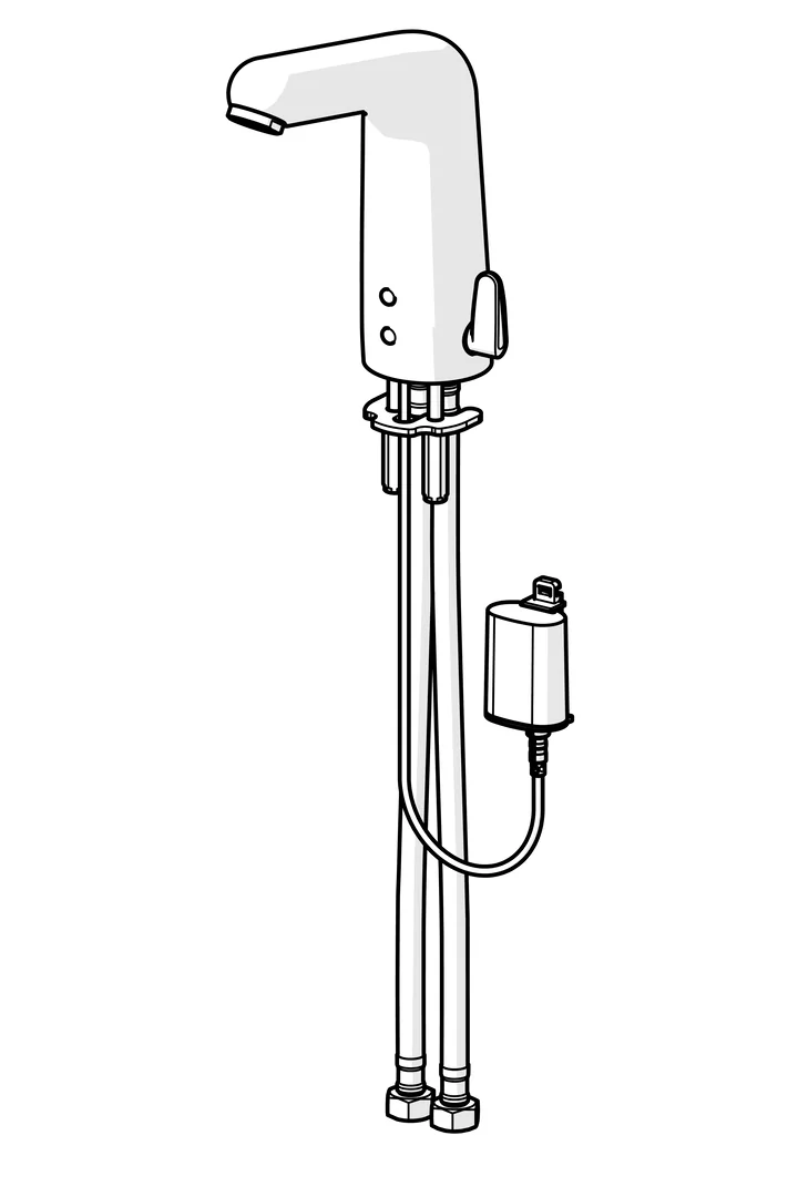 Hansa Waschtischarmatur, elektronisch „Medipro XL“ Ausladung 136 mm in Chrom Hansa Waschtischarmatur, elektronisch „Medipro XL“ Ausladung 136 mm in Chrom