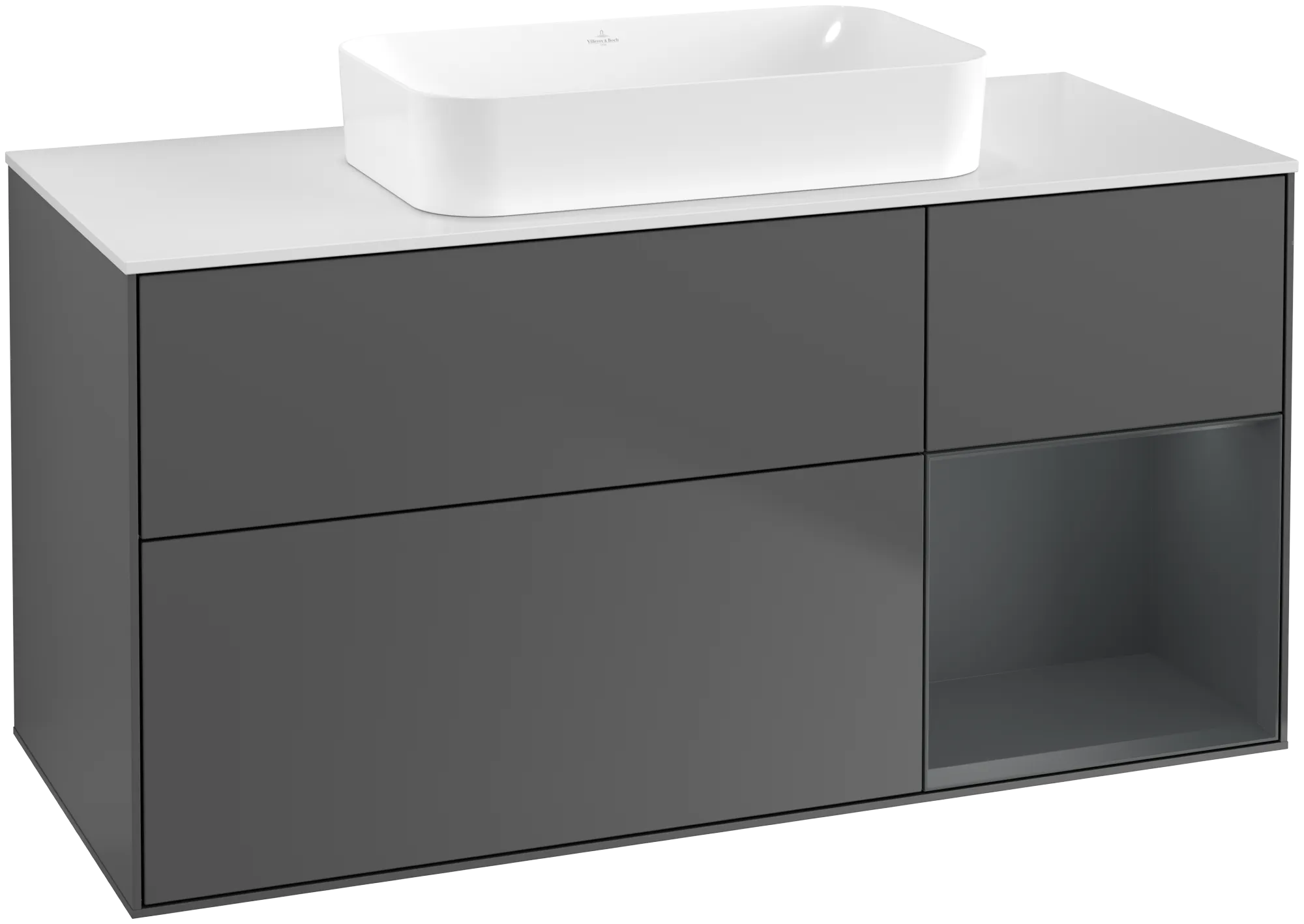 Villeroy & Boch Finion Waschbeckenunterschrank F71, 1200x603x501mm, anthrazit/midnight blue/white