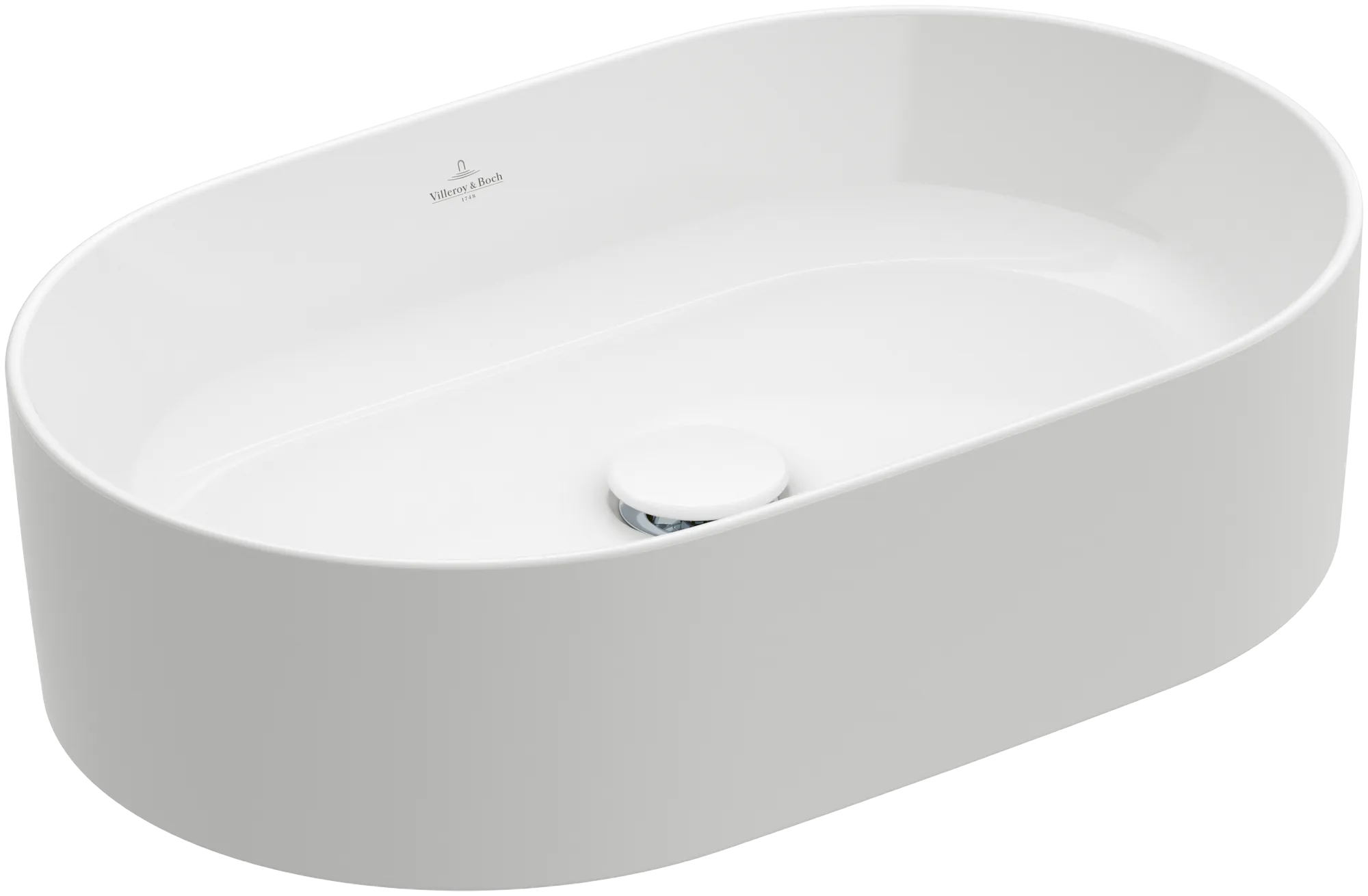 Villeroy & Boch Aufsatzwaschtisch oval aus TitanCeram „Collaro“ 560 × 360 × 145 mm, ohne Hahnlochbohrung in Weiß Alpin Villeroy & Boch Aufsatzwaschtisch oval aus TitanCeram „Collaro“ 560 × 360 × 145 mm, ohne Hahnlochbohrung in Weiß Alpin