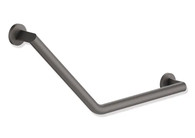 HEWI Winkelgriff System 900 PG56, Edelstahl, pulverbeschichtet, 400 mm Achsmaße, 135° Winkel, Durchmesser 32 mm, HEWI Farbe SC (Dunkelgrau Perlglimmer tiefmatt)