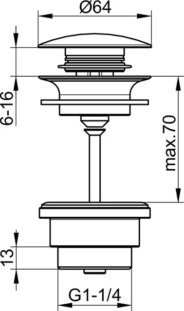 Armaturenzubehör 59902010000 Ablaufgarnitur G 1 1/4 Push-Open verchromt Armaturenzubehör 59902010000 Ablaufgarnitur G 1 1/4 Push-Open verchromt
