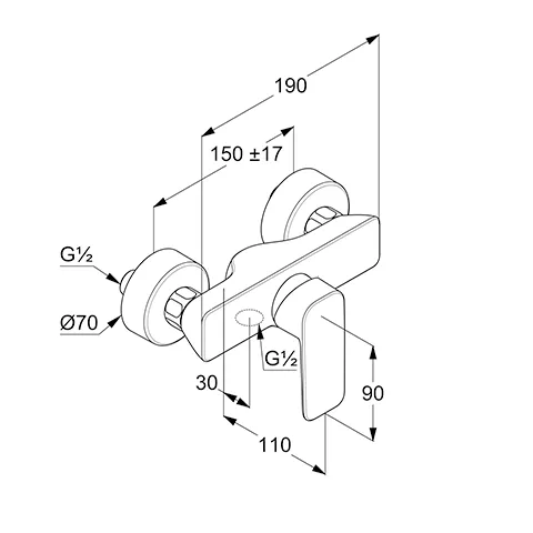 Kludi PURE&STYLE Brause-Einhandmischer DN 15, mattschwarz Kludi PURE&STYLE Brause-Einhandmischer DN 15, mattschwarz