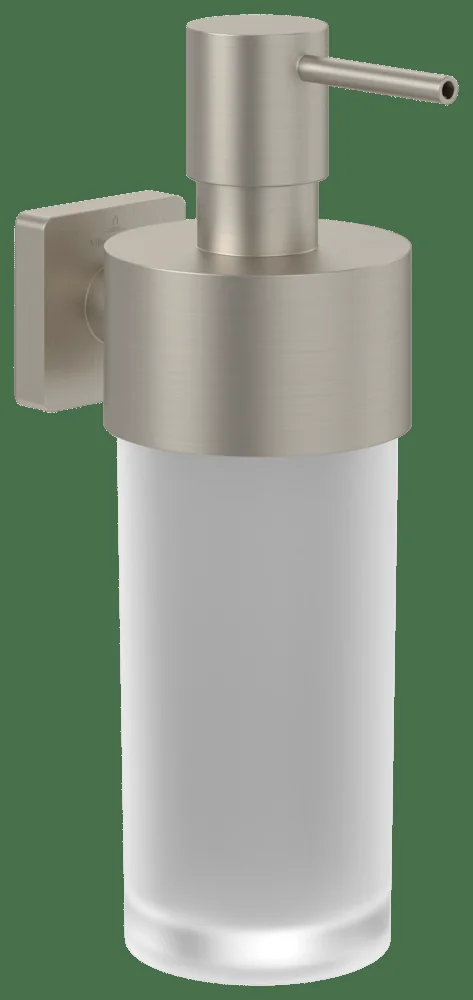 Villeroy & Boch Elements - Striking Seifenspender, 70x121x207mm, Eckig, Wandmontage, Brushed Nickel Matt