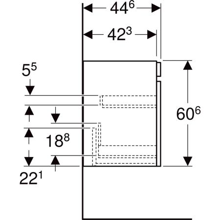Geberit Waschtischunterschrank „Renova Plan“ 83,2 × 60,6 × 44,6 cm