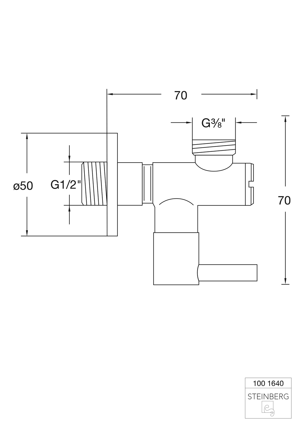 Universal Eckventil ½″ Universal Eckventil ½″
