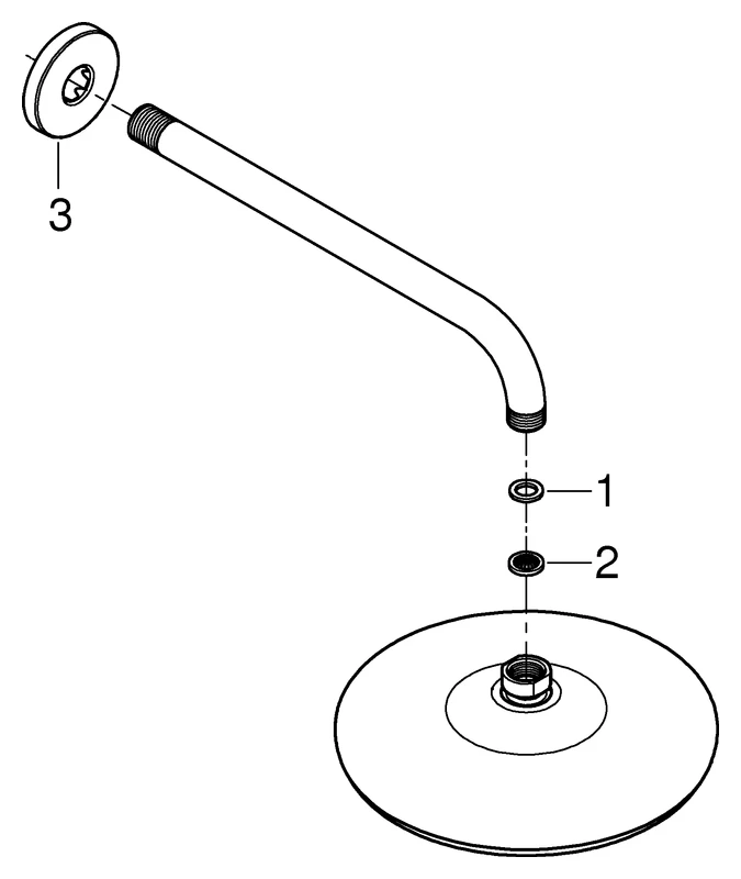 Kopfbrauseset Tempesta 210 26411, Brausearm 286 mm, chrom Kopfbrauseset Tempesta 210 26411, Brausearm 286 mm, chrom