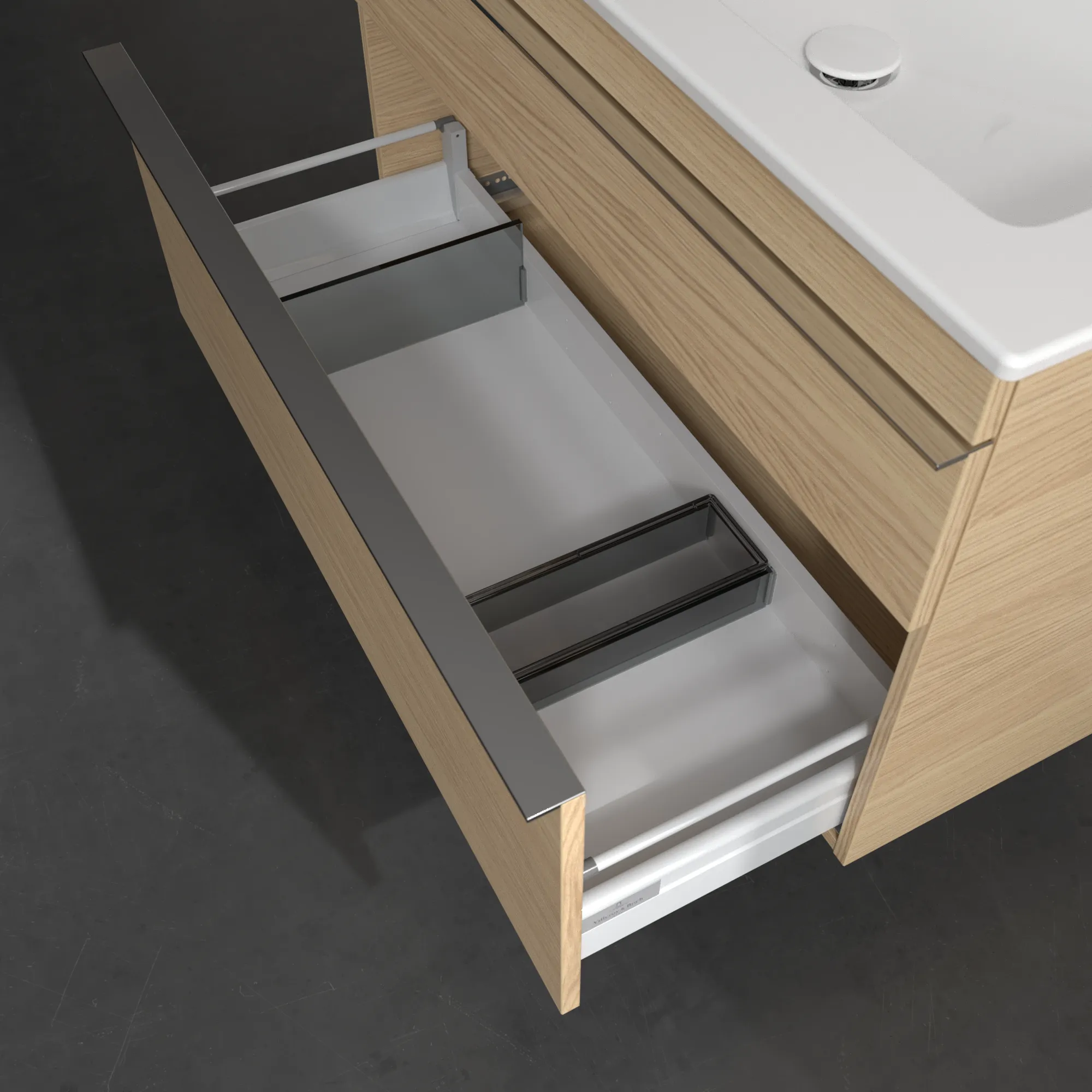 Villeroy & Boch Waschtischunterschrank „Venticello“ für Schrankwaschtisch 953 × 590 × 502 mm Nordic Oak, für Becken rechts