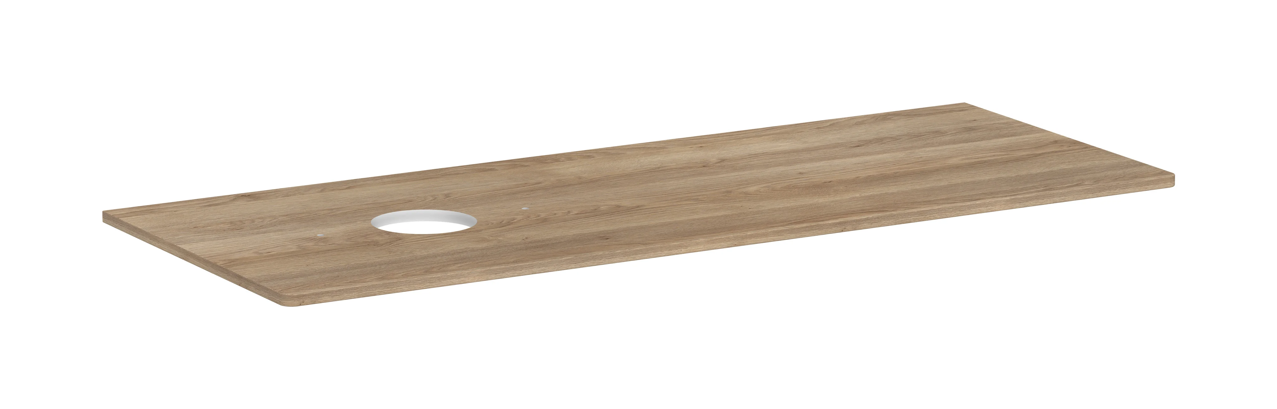 Hansgrohe Xelu Q Konsole, Eiche Natur, 1360x540 mm, 1 Beckenausschnitt links, Wandmontage