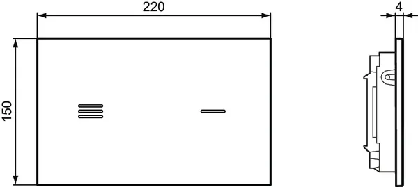 Sensor-Betätigungsplatte NT1 Symfo, Schwarz Sensor-Betätigungsplatte NT1 Symfo, Schwarz