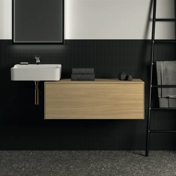 Ideal Standard Waschtischunterschrank „Conca“ 100,2 × 37 × 50,5 cm Eiche hell Furnier Ideal Standard Waschtischunterschrank „Conca“ 100,2 × 37 × 50,5 cm Eiche hell Furnier