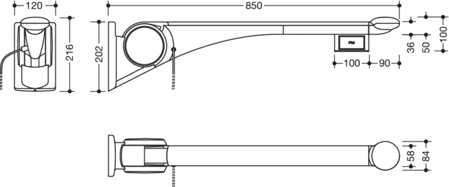 HEWI Stützklappgriff „Serie 802 LifeSystem“ HEWI Stützklappgriff „Serie 802 LifeSystem“