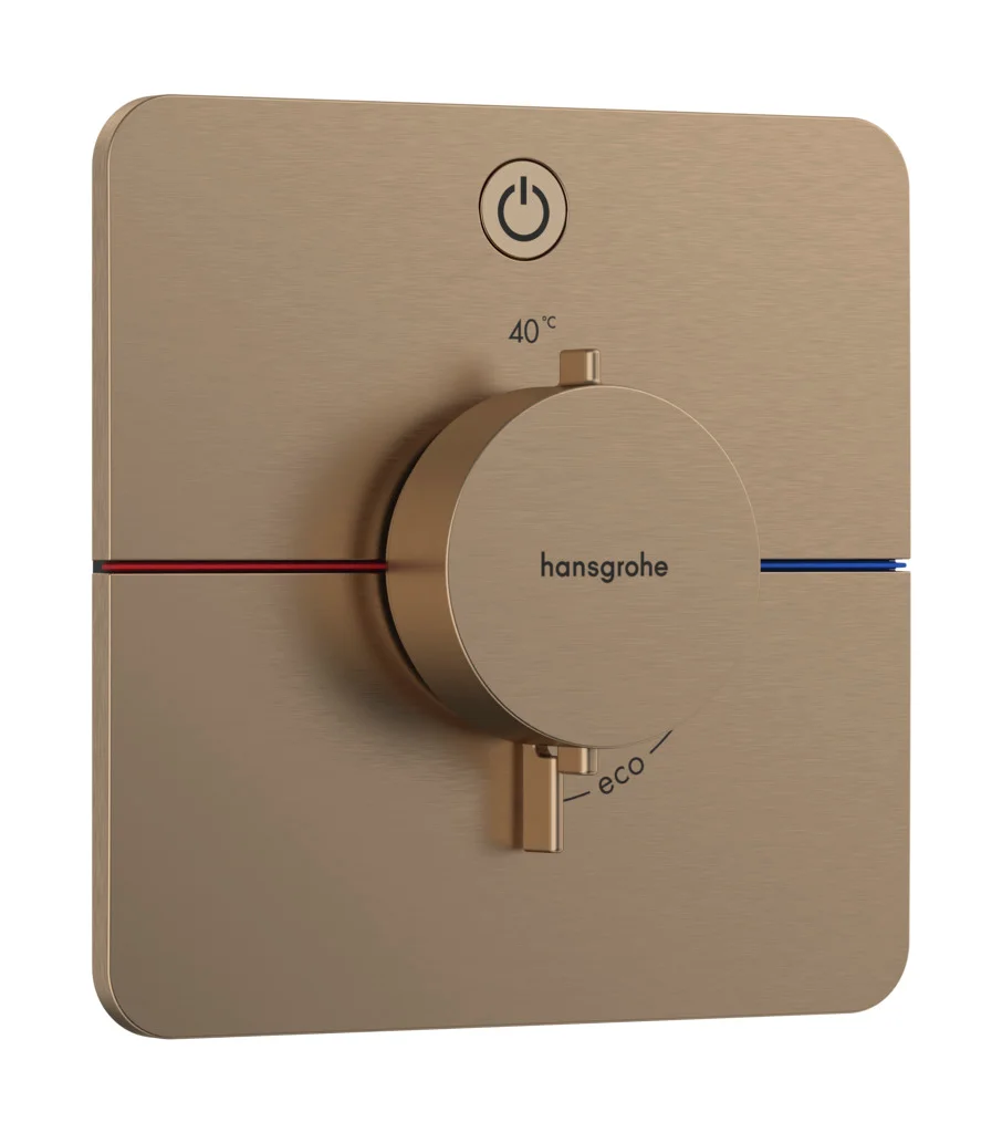 Hansgrohe ShowerSelect Comfort Q Thermostat Unterputz, Brushed Bronze, 1 Verbraucher, flache Rosette, einfache Installation Hansgrohe ShowerSelect Comfort Q Thermostat Unterputz, Brushed Bronze, 1 Verbraucher, flache Rosette, einfache Installation