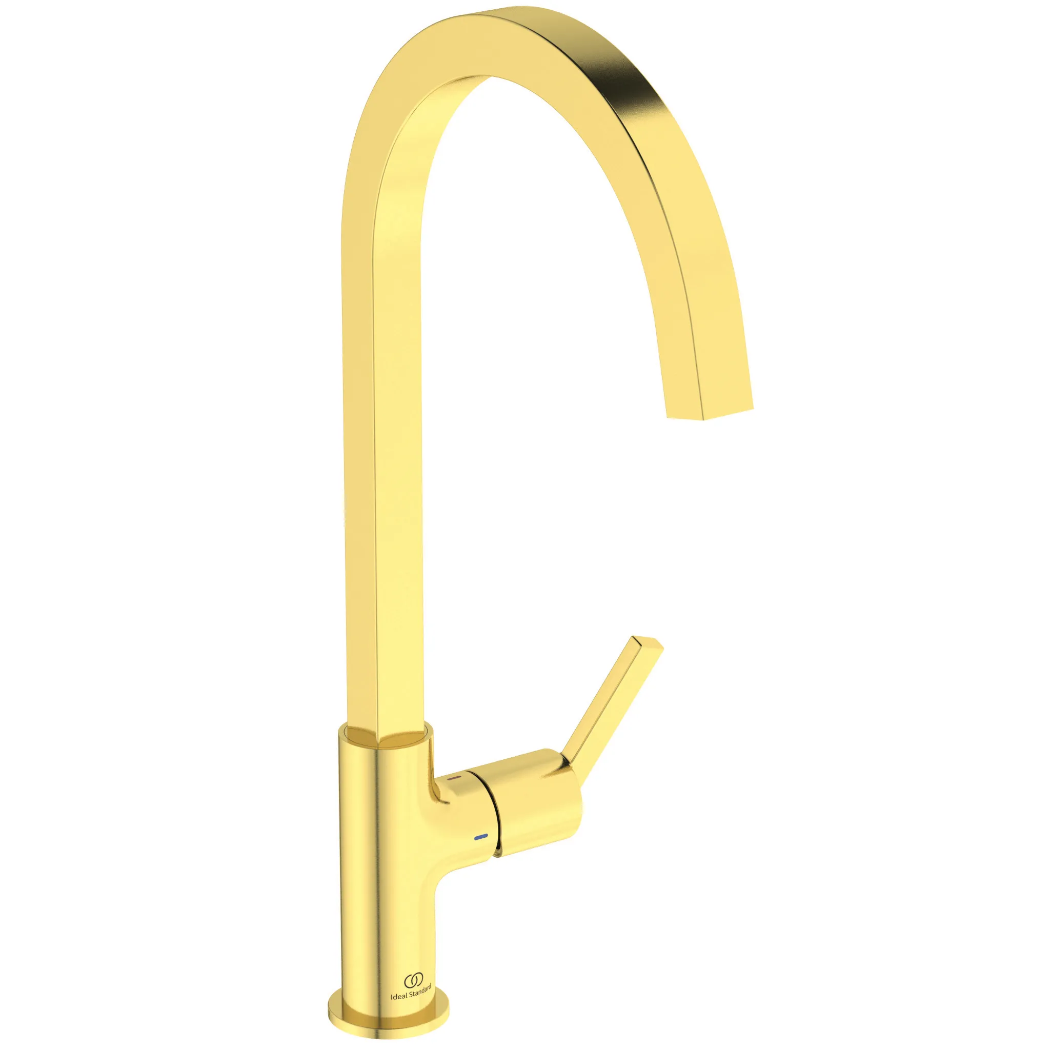 Küchenarmatur Gusto Ausladung 204mm eckiger Auslauf Brushed Gold