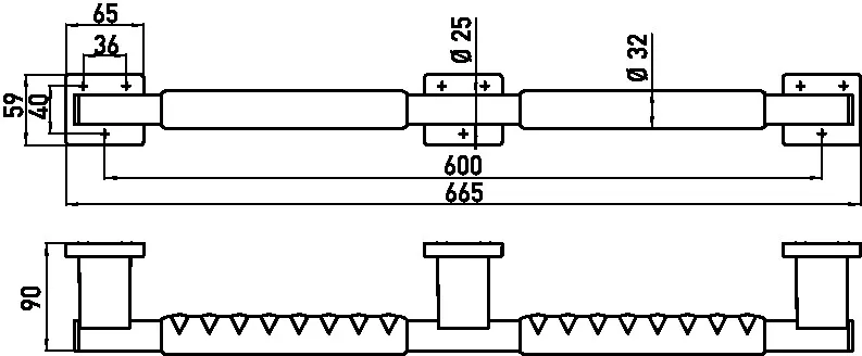 emco Haltegriff „system 2“ mit rutschhemmender Ummantelung in chrom / schwarz