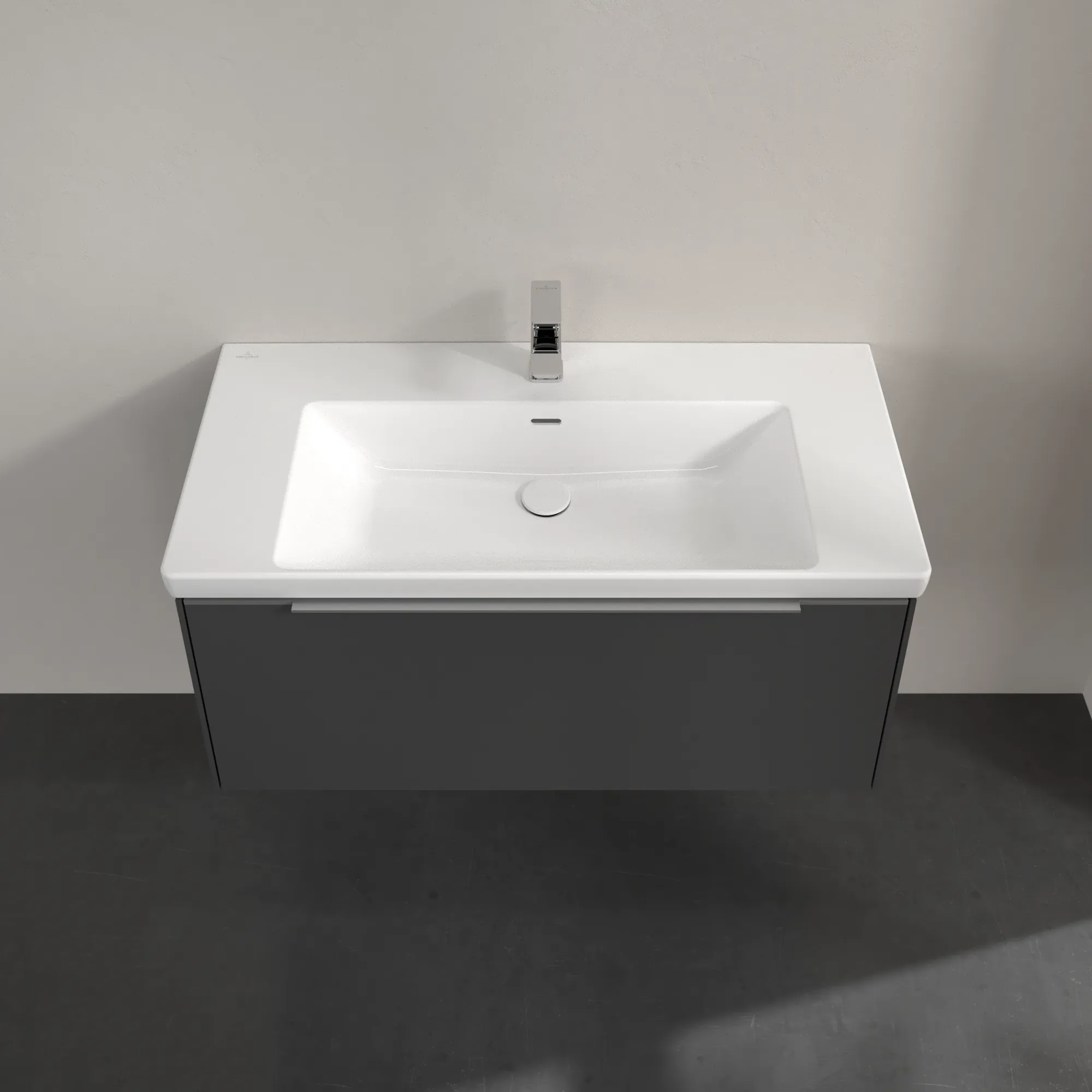 Villeroy & Boch Waschtischunterschrank „Subway 3.0“ für Schrankwaschtisch 973 × 429 × 478 mm Graphite, für Becken mittig Villeroy & Boch Waschtischunterschrank „Subway 3.0“ für Schrankwaschtisch 973 × 429 × 478 mm Graphite, für Becken mittig