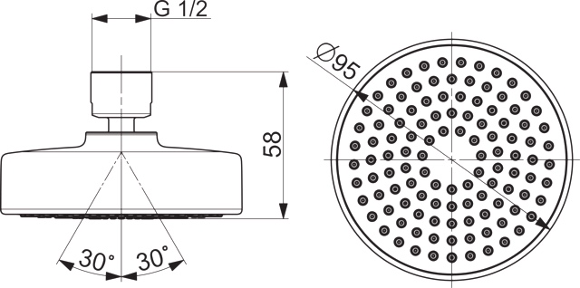 Duschkopf „Basicjet“ in Chrom