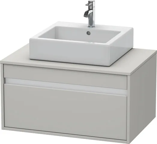 Duravit Waschtischunterschrank wandhängend „Ketho“ 80 × 42,6 × 55 cm in Betongrau Matt