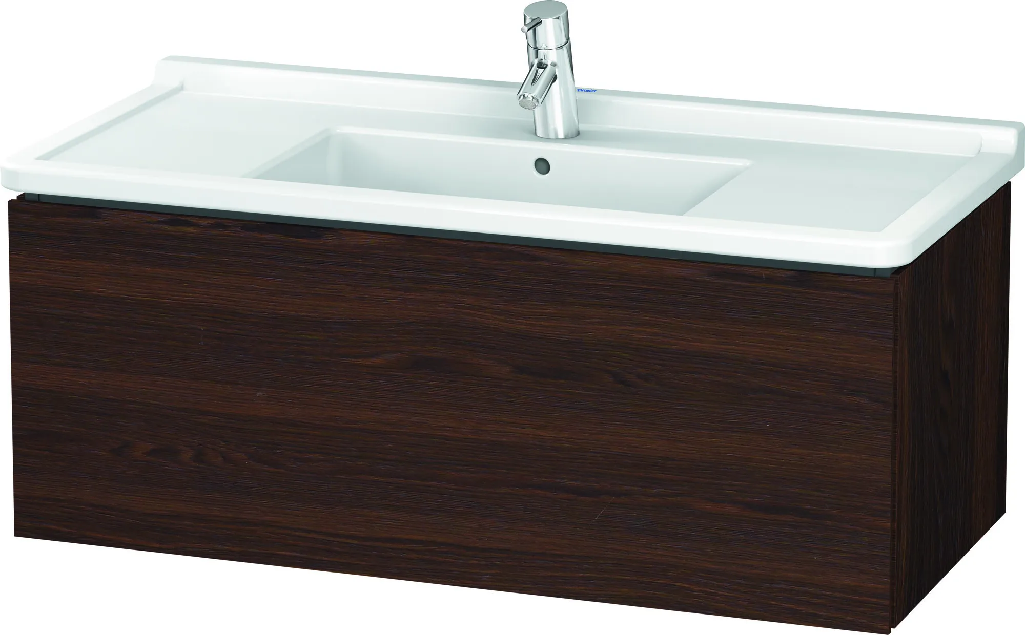 Duravit Waschtischunterschrank wandhängend „L-Cube“ 102 × 40,8 × 46,9 cm Nussbaum gebürstet