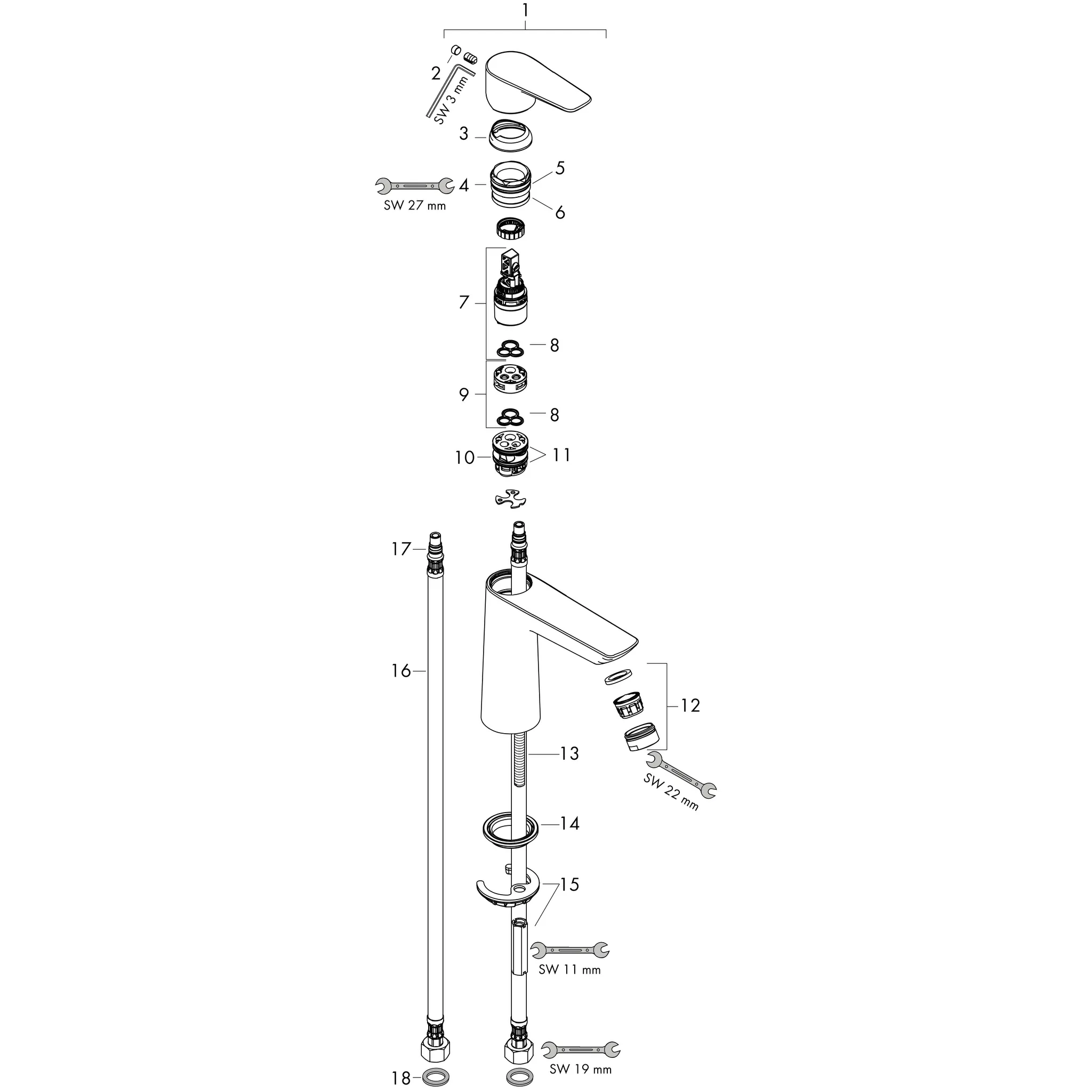 Hansgrohe Talis E Einhebel-Waschtischmischer 110 CoolStart ohne Ablaufgarnitur, Chrom Hansgrohe Talis E Einhebel-Waschtischmischer 110 CoolStart ohne Ablaufgarnitur, Chrom