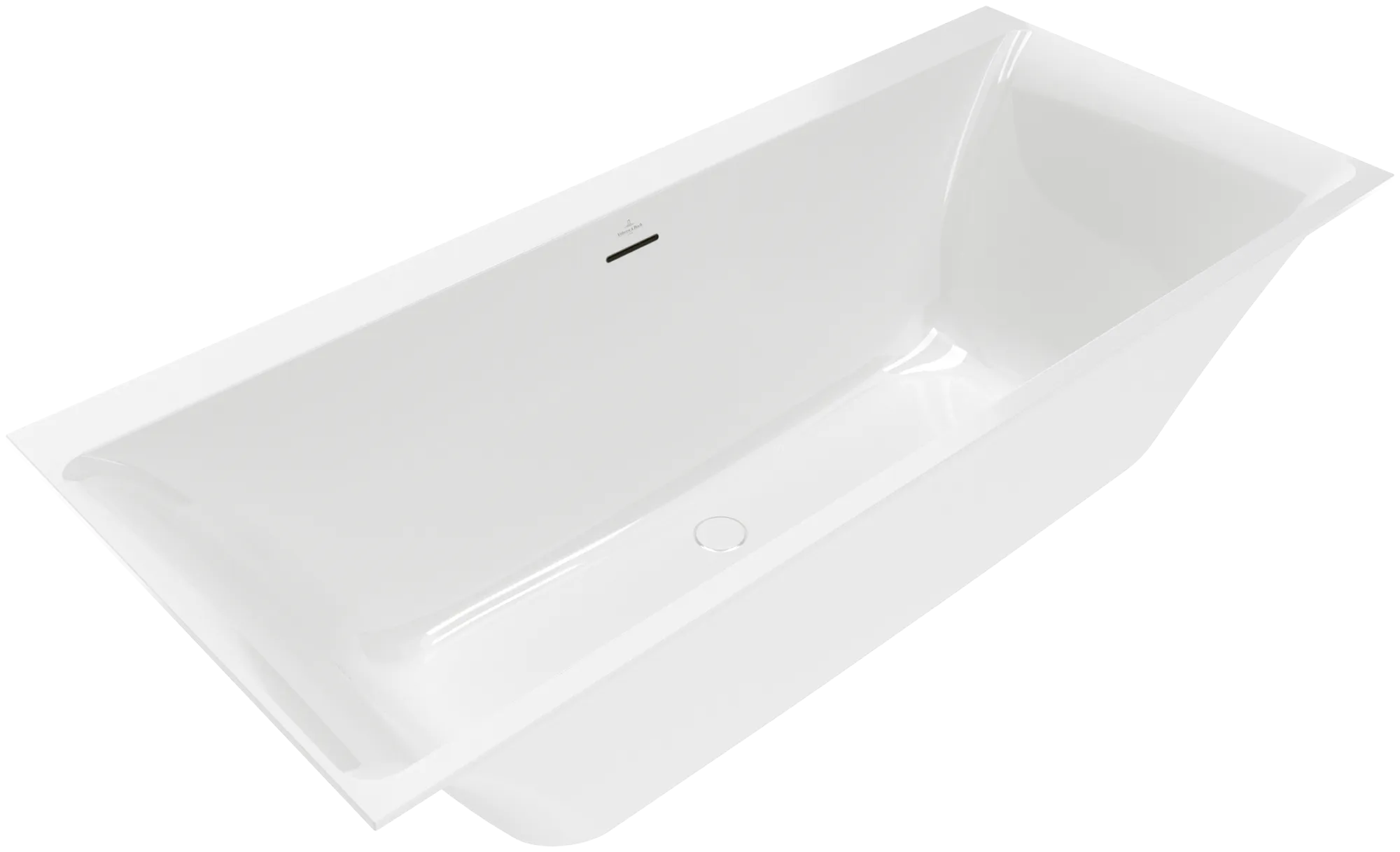 Villeroy & Boch Badewanne „Subway 3.0“ rechteck 180 × 80 cm, Mittelablauf in Weiß Alpin