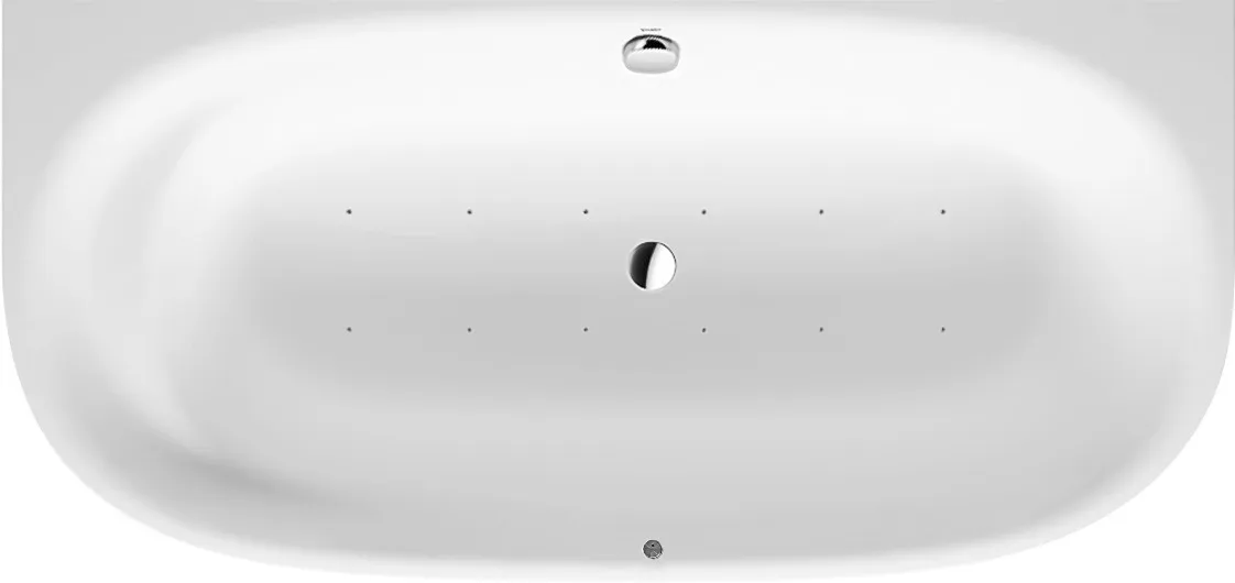 Duravit Whirlwanne „Cape Cod“ vorwand oval 1900 × 900 mm, mittig mit Air-System, in Weiß (matt) Ausführung: mittig / Whirlsystem: mit Air-System Duravit Whirlwanne „Cape Cod“ vorwand oval 1900 × 900 mm, mittig mit Air-System, in Weiß (matt) Ausführung: mittig / Whirlsystem: mit Air-System