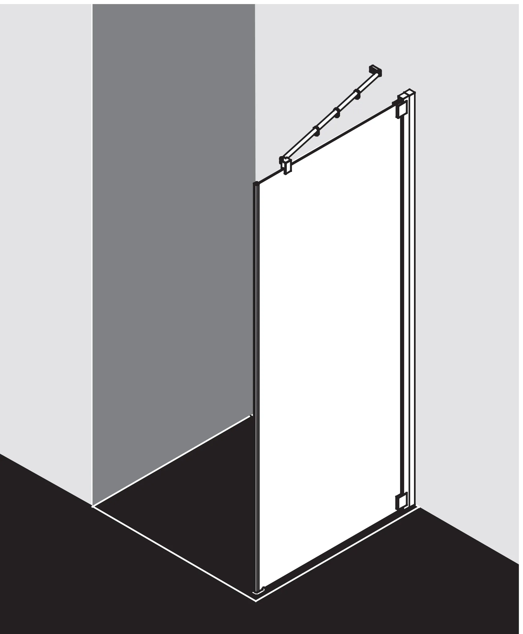 Kermi Seitenwand rechts für Ecke „RAYA“ Glas Klar Dekor Stripe 3, Profile Silber Mattglanz, BV: 1195 - 1225 mm GAK: 1180 - 1210 mm WE: 1205 - 1235 mm H: 2000 mm Kermi Seitenwand rechts für Ecke „RAYA“ Glas Klar Dekor Stripe 3, Profile Silber Mattglanz, BV: 1195 - 1225 mm GAK: 1180 - 1210 mm WE: 1205 - 1235 mm H: 2000 mm