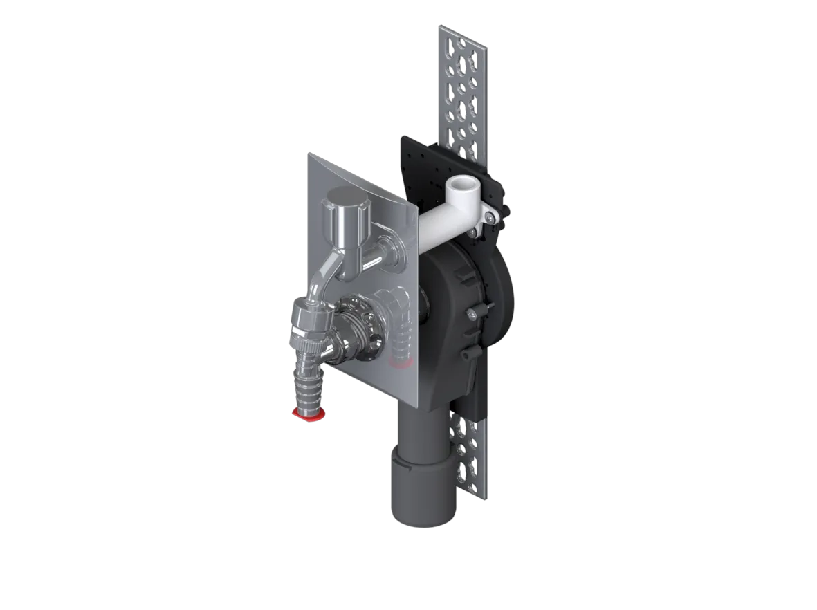 Wandeinbau-Waschgeräte-Siphon 406 senkr., lang, DN 40/DN 50