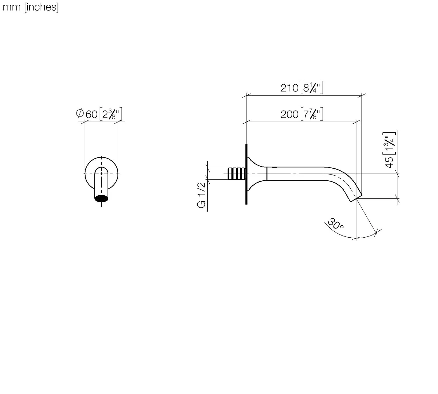 DO Wannenauslauf für Wandmontage VAIA 13801809 chrom DO Wannenauslauf für Wandmontage VAIA 13801809 chrom