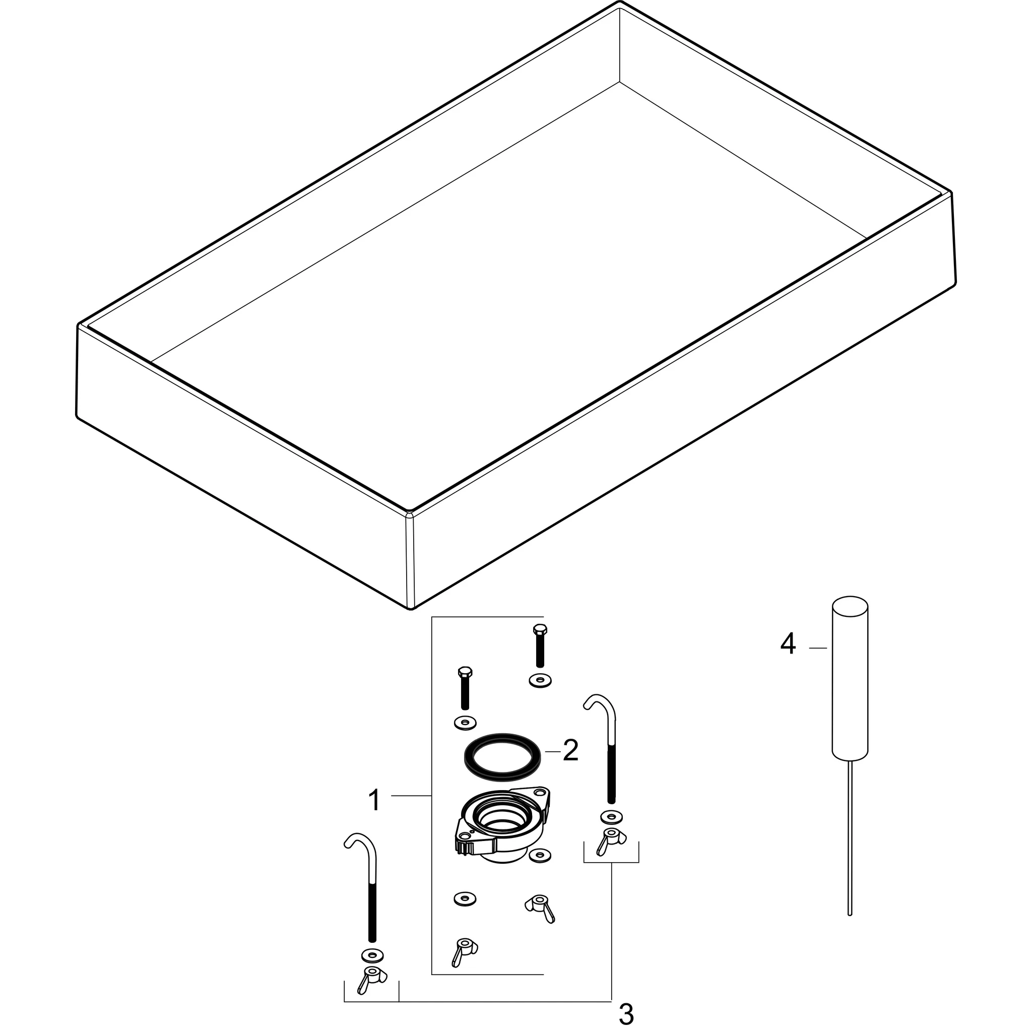 Hansgrohe Aufsatzwaschtisch Xuniva Evo E, weiß, 650x400 mm, glänzend, Keramik, ohne Hahnloch und Überlauf Hansgrohe Aufsatzwaschtisch Xuniva Evo E, weiß, 650x400 mm, glänzend, Keramik, ohne Hahnloch und Überlauf