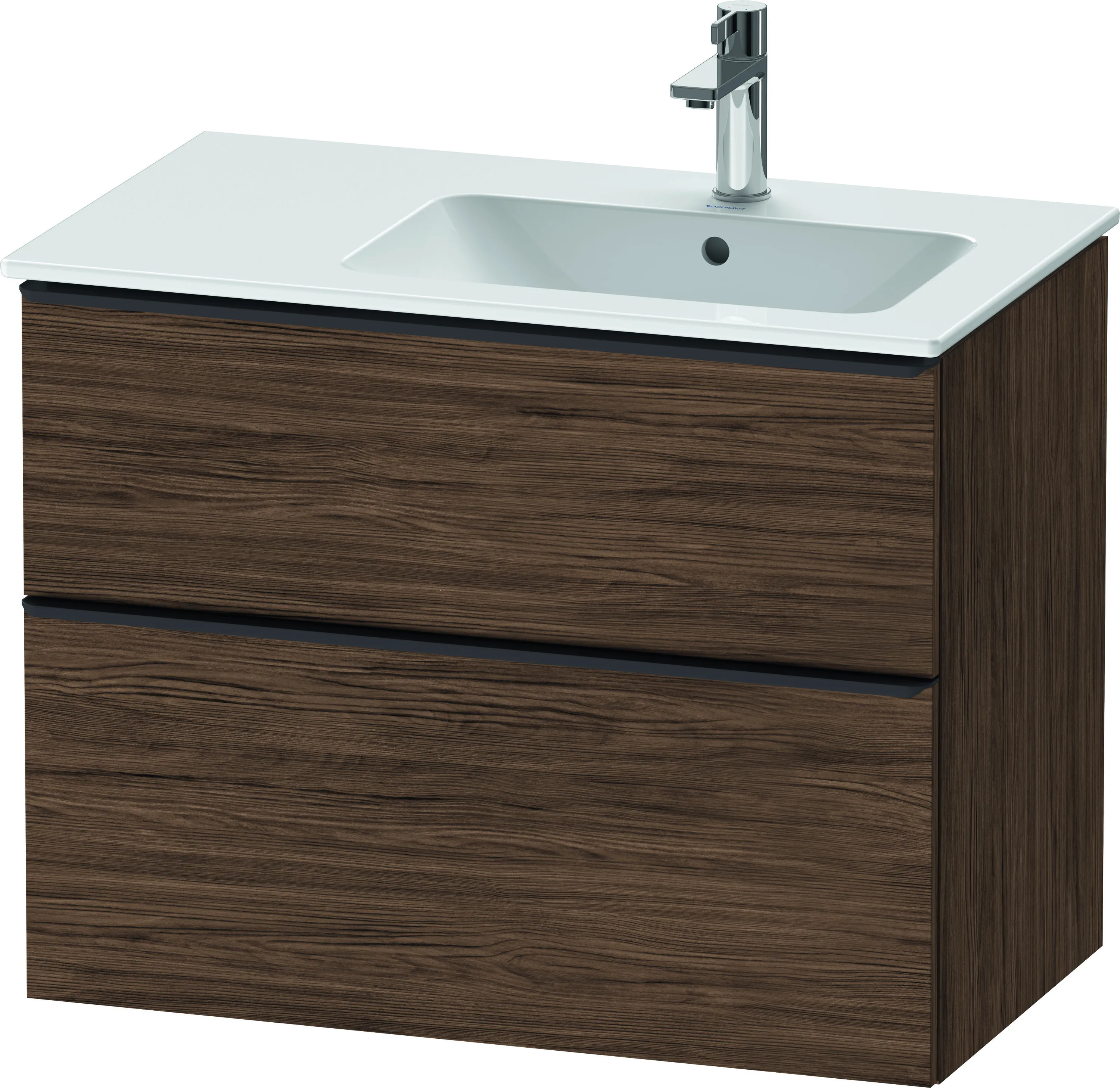Duravit Waschtischunterschrank wandhängend „D-Neo“ 81 × 62,5 × 46,2 cm Nussbaum Dunkel