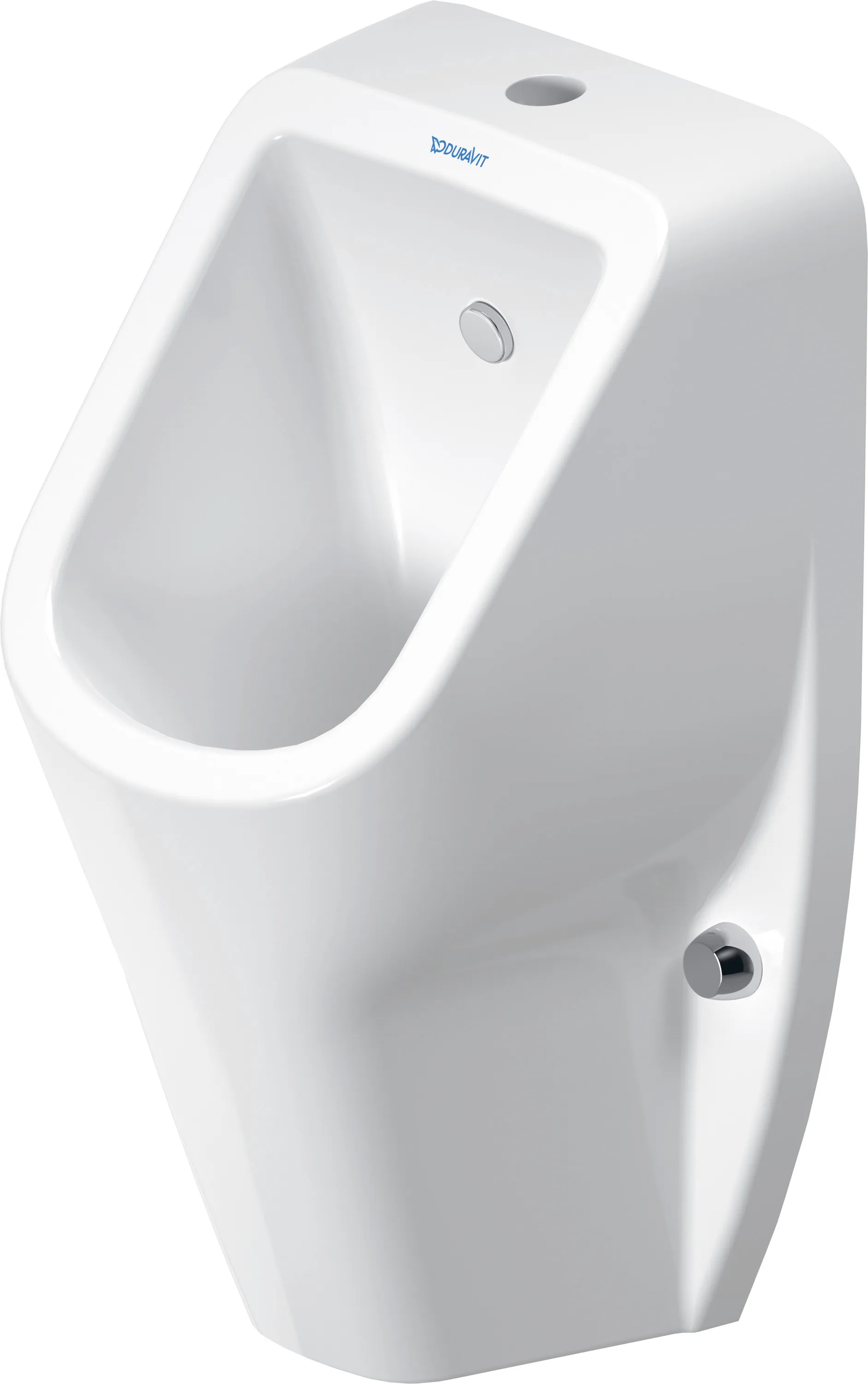 Urinal D-Code, Zulauf von oben rimless, ohne Fliege, weiß