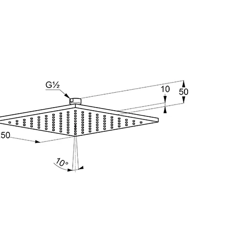 Kludi A-QA Tellerkopfbrause eckig 250 mm chrom