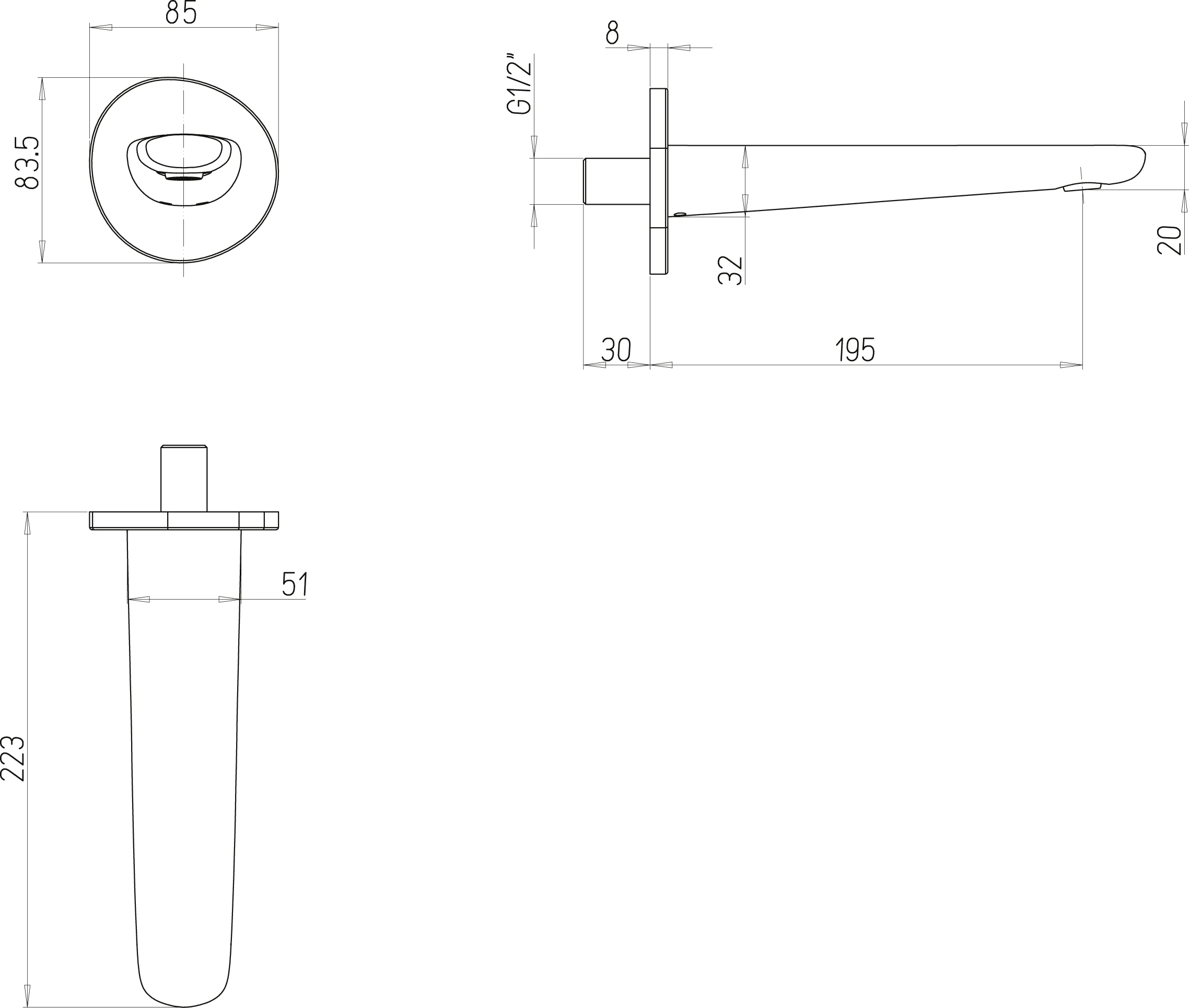 Villeroy & Boch Antao Badewannenauslauf TVT111003000, 85x84x223mm, Chrom Villeroy & Boch Antao Badewannenauslauf TVT111003000, 85x84x223mm, Chrom