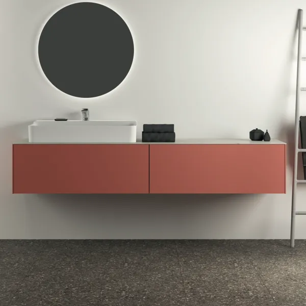 Ideal Standard Waschtischunterschrank Conca, 1985x505x360 mm, Sunset, 2 Auszüge mit Push-Open und Softclose-Einzug, ohne Platte