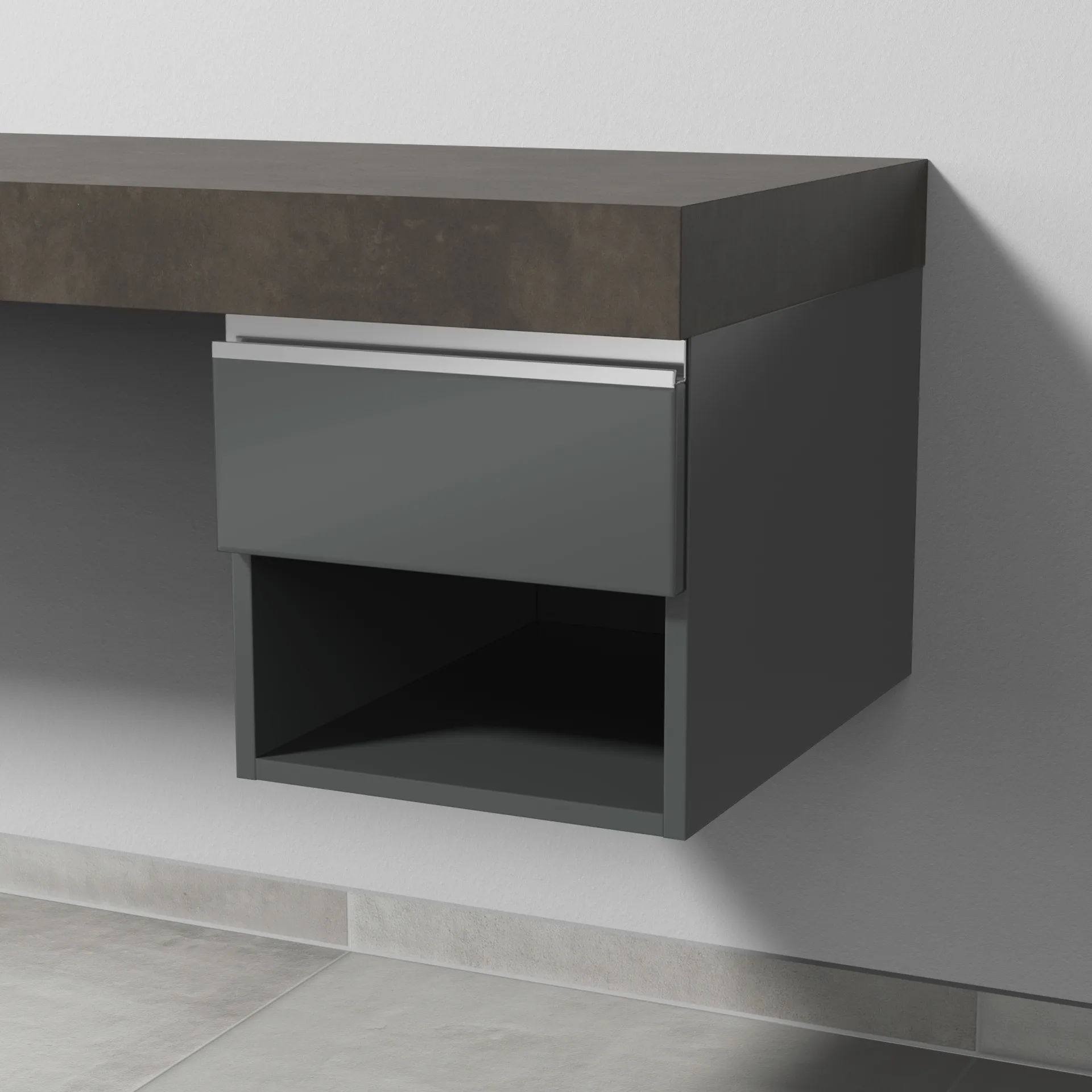 Sanipa Anbauschrank „2morrow“ 350 × 340 × 520 mm in Anthrazit (glanz) Sanipa Anbauschrank „2morrow“ 350 × 340 × 520 mm in Anthrazit (glanz)