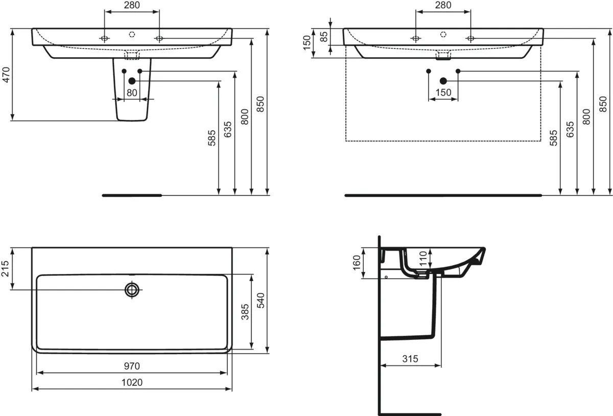Ideal Standard Waschbecken „i.lifeB“ Ideal Standard Waschbecken „i.lifeB“